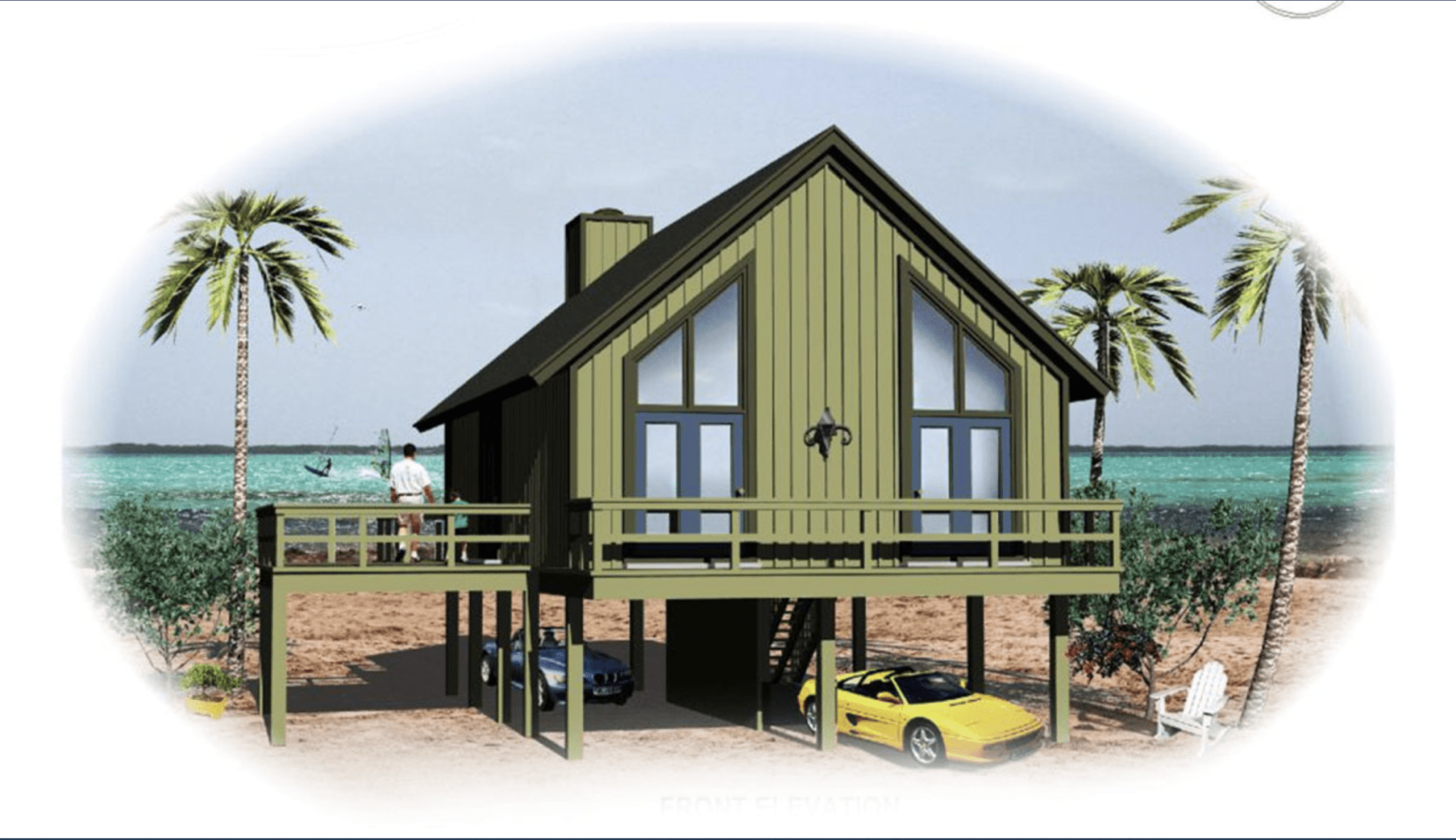 Elevated Beach House with Vaulted Ceilings – Secret Beach Homes